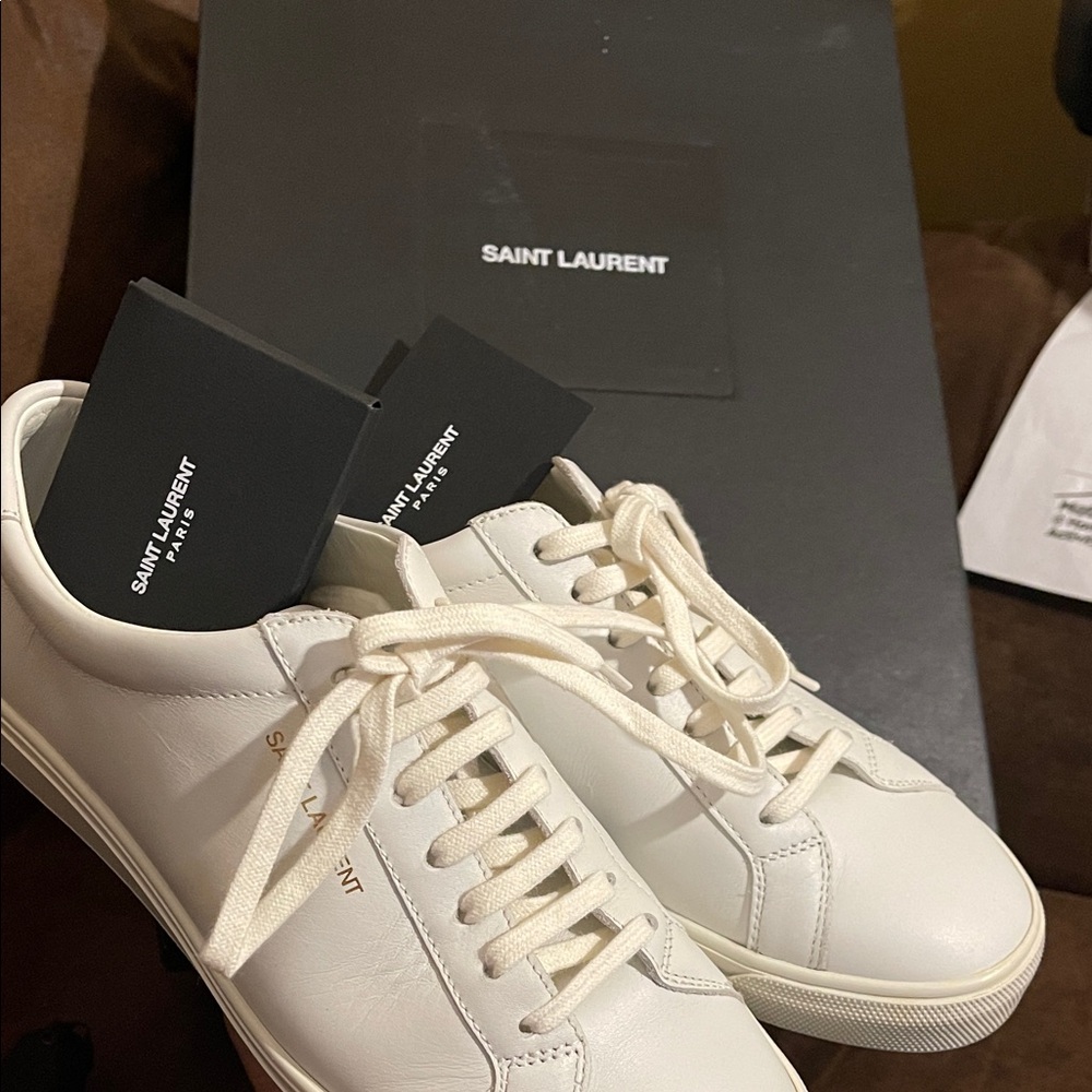 Saint Laurent Classic White Sneakers for Woman